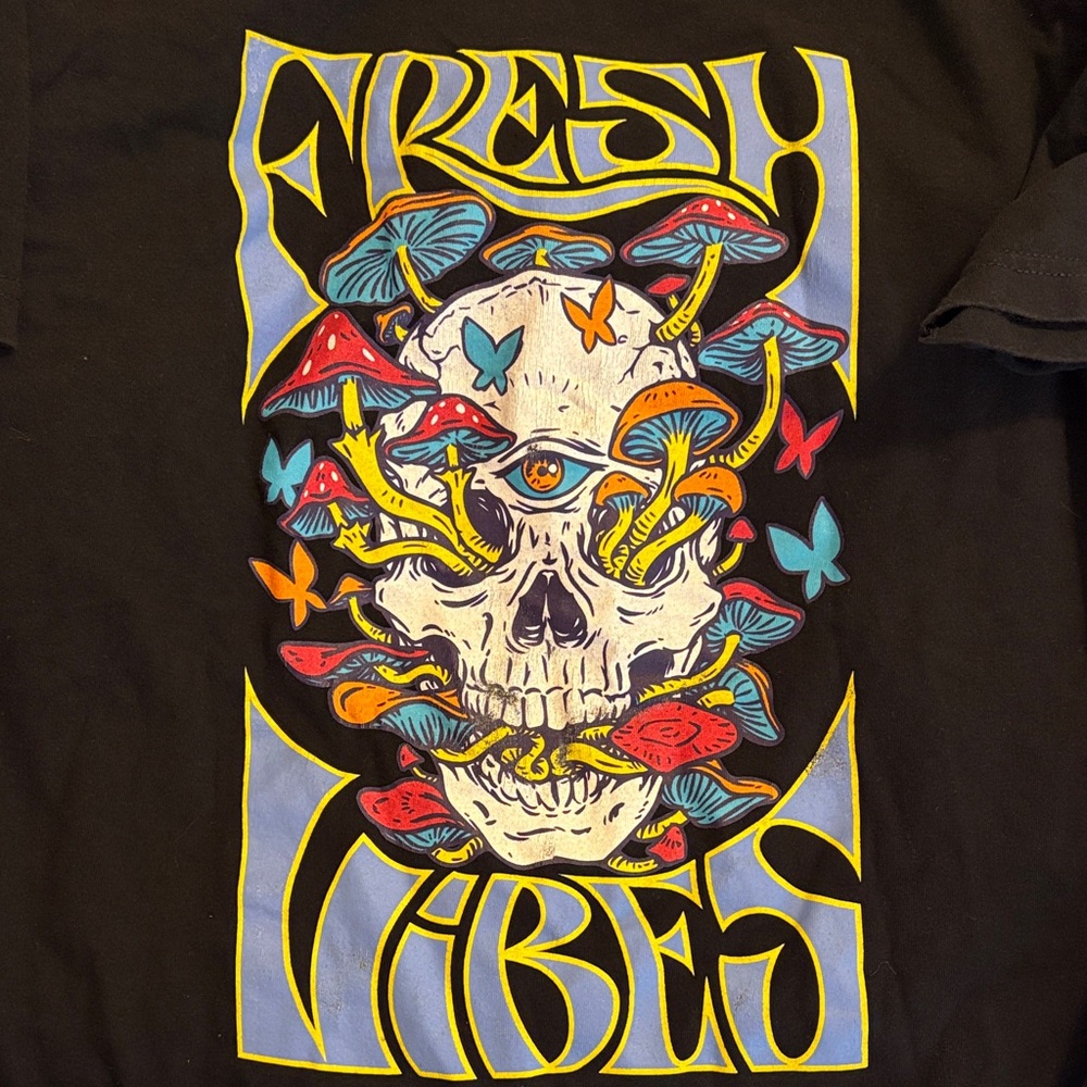 Fresh Vibes Black Graphic T-Shirt